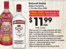 Ralphs Smirnoff Vodka offer