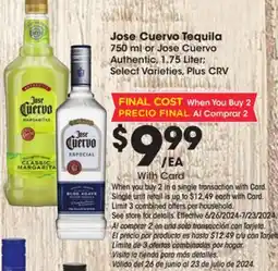 Ralphs Jose Cuervo Tequila offer