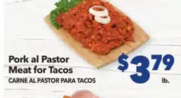 Vallarta Supermarkets Pork al Pastor Meat for Tacos / CARNE AL PASTOR PARA TACOS offer