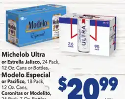 Vallarta Supermarkets Michelob Ultra offer