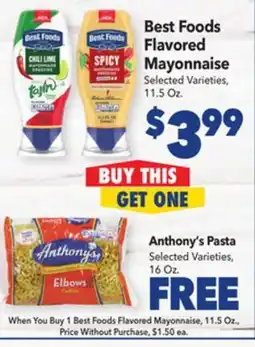 Vallarta Supermarkets Best Foods Flavored Mayonnaise offer