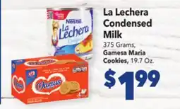Vallarta Supermarkets La Lechera Condensed Milk 375 Grams, Gamesa Maria Cookies, 19.7 Oz offer