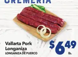 Vallarta Supermarkets Vallarta Pork Longaniza / LONGANIZA DE PUERCO offer