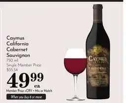 Pavilions Caymus California Cabernet Sauvignon offer