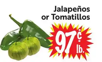 Foodmaxx Jalapeños or Tomatillos offer