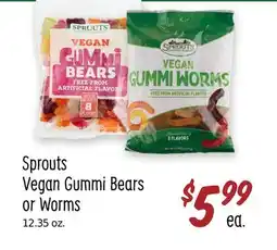 Sprouts Farmers Market Sprouts Vegan Gummi Bears or Worms offer