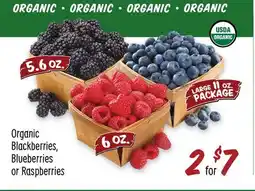 Sprouts Farmers Market Organic Blackberries, Blueberries or Raspberries offer