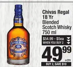 Super King Markets Chivas Regal 18 Yr Blended Scotch Whisky offer