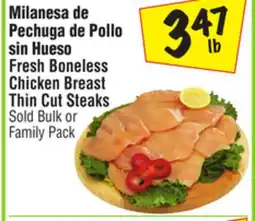 El Super Fresh Boneless Chicken Breast Thin Cut Steaks offer