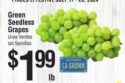 Smart & Final Green Seedless Grapes offer