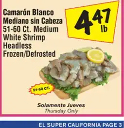 El Super 51 60 Ct. Medium White Shrimp offer