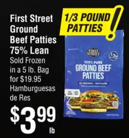 Smart & Final First Street Ground Beef Patties 75% Lean offer