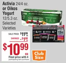 Smart & Final Activia or Oikos Yogurt offer