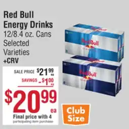 Smart & Final Red Bull Energy Drinks offer