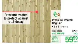 Menards 6 x 8 Pressure Treated Dog Ear Fence Panel offer