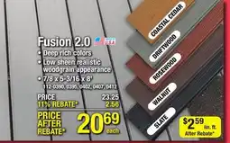 Menards UltraDeck Fusion 2.0 Walnut Low-Maintenance 8' Composite Decking offer