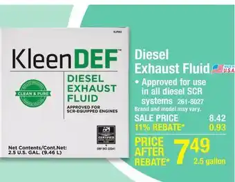 Menards Diesel Exhaust Fluid - 2.5 Gallon offer