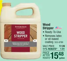 Menards Pittsburgh Paints & Stains Exterior Wood Stripper - 1 gal offer