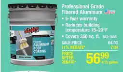 Menards SealBest Professional Grade Fibered Aluminum Roof Coating - 4.75 gal offer