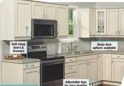 Menards KLËARVŪE Linsell Ivory 19' L-Shaped Kitchen - Cabinets Only offer