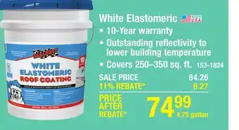 Menards SealBest White Elastomeric Roof Coating - 4.75 gal offer