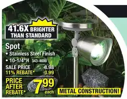 Menards Patriot Lighting Solar LED Spot Light Landscape Light offer
