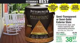 Menards Pittsburgh Paints & Stains Paramount Atlas Cedar Tint Base Semi-Transparent/Semi-Solid Deck & Siding Stain - 1 gal offer