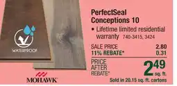Menards Mohawk PerfectSeal Conceptions 10 Langwood Maple 6-1/8 x 47-1/4 Waterproof Laminate Flooring (20.15 sq.ft/ctn) offer