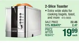 Menards Chefman 2-Slice Toaster offer