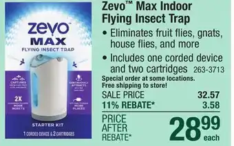 Menards Zevo Max Indoor Flying Insect Trap offer