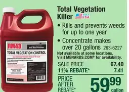 Menards RM43 Concentrate Weed Killer - 1 gal offer