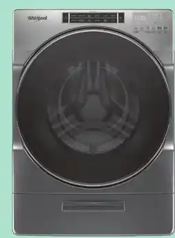 Menards Whirlpool 5.0 cu.ft. Chrome Shadow Front-Load Washer offer