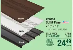 Menards Sell Even 16 X 12' White Aluminum Vented Soffit offer