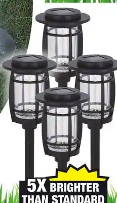 Menards Patriot Lighting Solar Integrated LED Cask Path Landscape Light 4-Pack offer