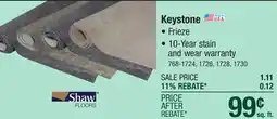 Menards Shaw Keystone Axis Frieze Carpet 12ft. Wide offer