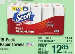 Menards Scott Paper Towels - 15 Double Rolls offer