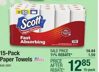 Menards Scott Paper Towels - 15 Double Rolls offer