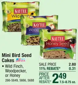 Menards KAYTEE Wild Finch Mini Seed Cake Bird Food Seed - 8.75 oz offer