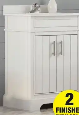 Menards OVE Decors Madison 24W x 19D White Vanity and White Engineered Marble Vanity Top with Rectangular Undermount Bowl offer