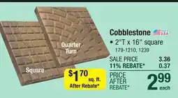 Menards 16 x 16 Square Suede Cobblestone Patio Block offer