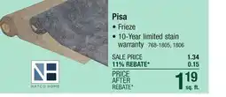 Menards Natco Home Pisa Shadow Grey Frieze Carpet 12 ft. Wide offer