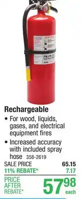 Menards Kidde Pro 460 Rechargeable Fire Extinguisher offer