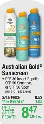 Menards Australian Gold SPF 30 Continuous Spray Sunscreen with Insect Repellent - 5.6 oz offer