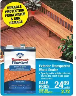 Menards Thompson's WaterSeal Chestnut Brown Transparent Deck & Siding Wood Sealer - 1 gal offer