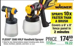 Menards Wagner FLEXiO 3500 HVLP Handheld Sprayer offer