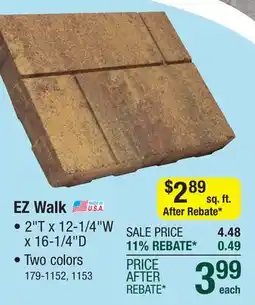 Menards 12 x 16 True Definition Briar Rose EZ Walk Patio Block offer