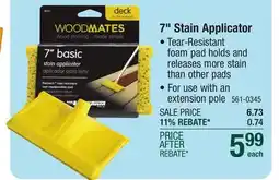 Menards Woodmates 7 Basic Stain Applicator Pad offer