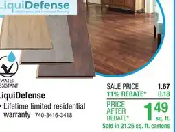 Menards LiquiDefense Linden Hickory 8-1/32 x 47-5/8 Laminate Flooring (21.26 sq.ft/ctn) offer