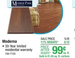 Menards Monroe Park Moderna Moose River Walnut 8-1/32 x 47-5/8 Laminate Flooring (21.26 sq.ft./ctn) offer