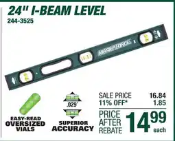 Menards Masterforce 24 I-Beam Level offer